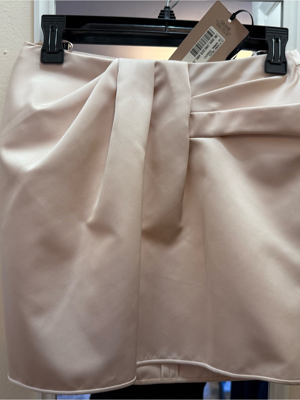 Women’s Satin Pleated Mini Skirt - Blush Pink